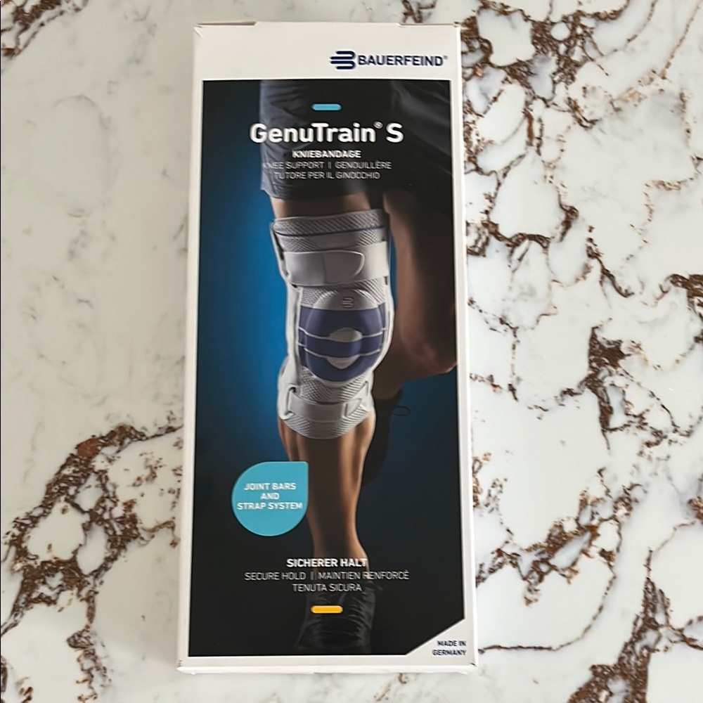 GenuTrain S Knee Support - Blue and Gray